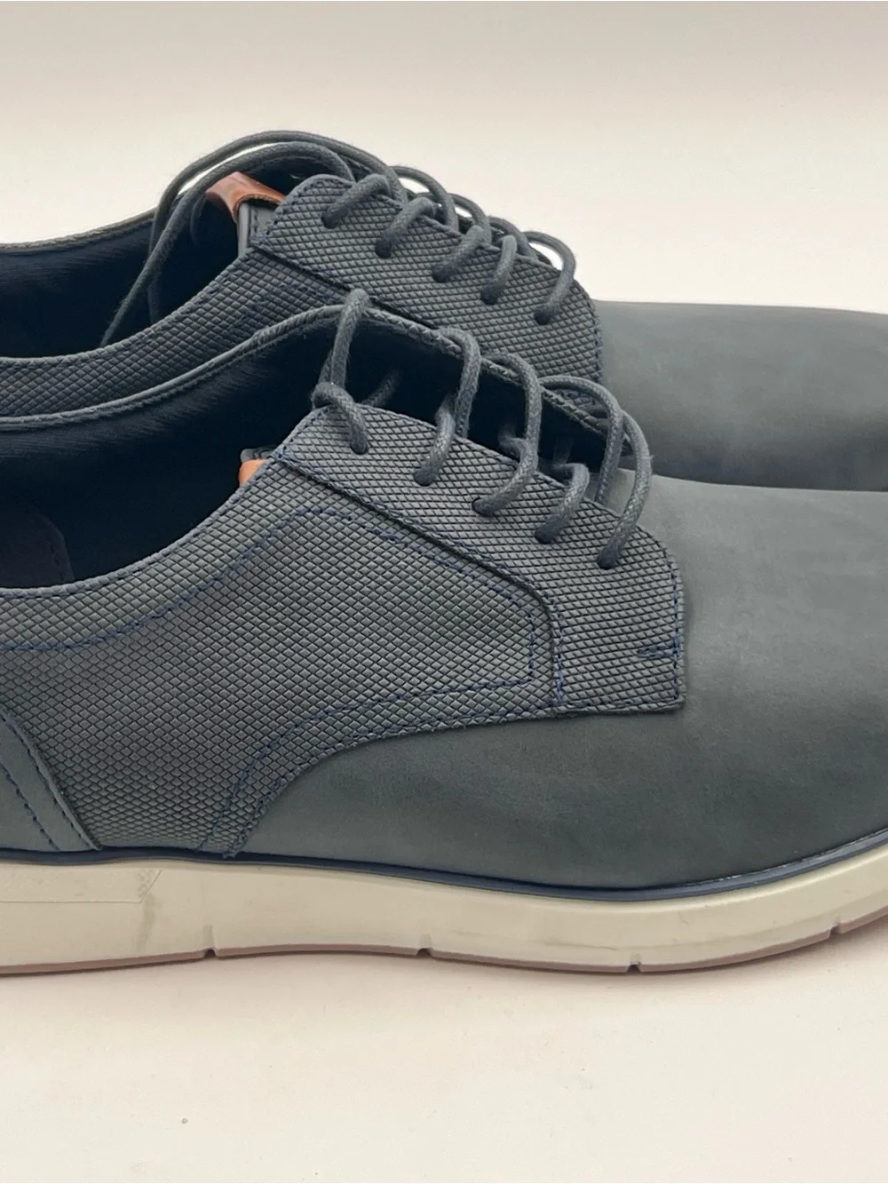 Alfani Navy Derby with Brown Heel Tab and White Sole
